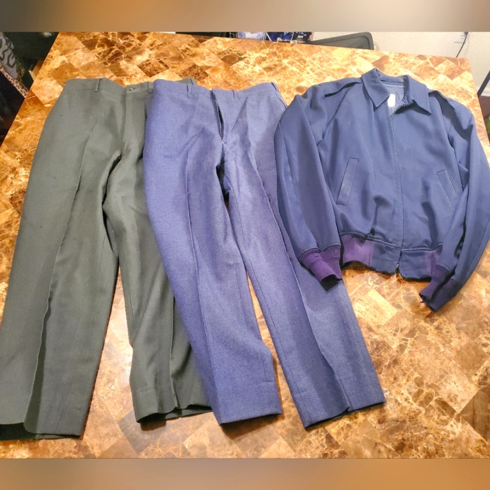 Vintage Air Force Crewman Uniform Jacket with Lining and 2 Pants